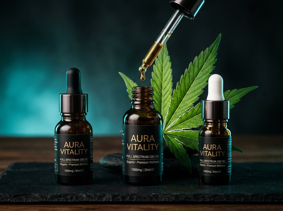 CBD wellness products display